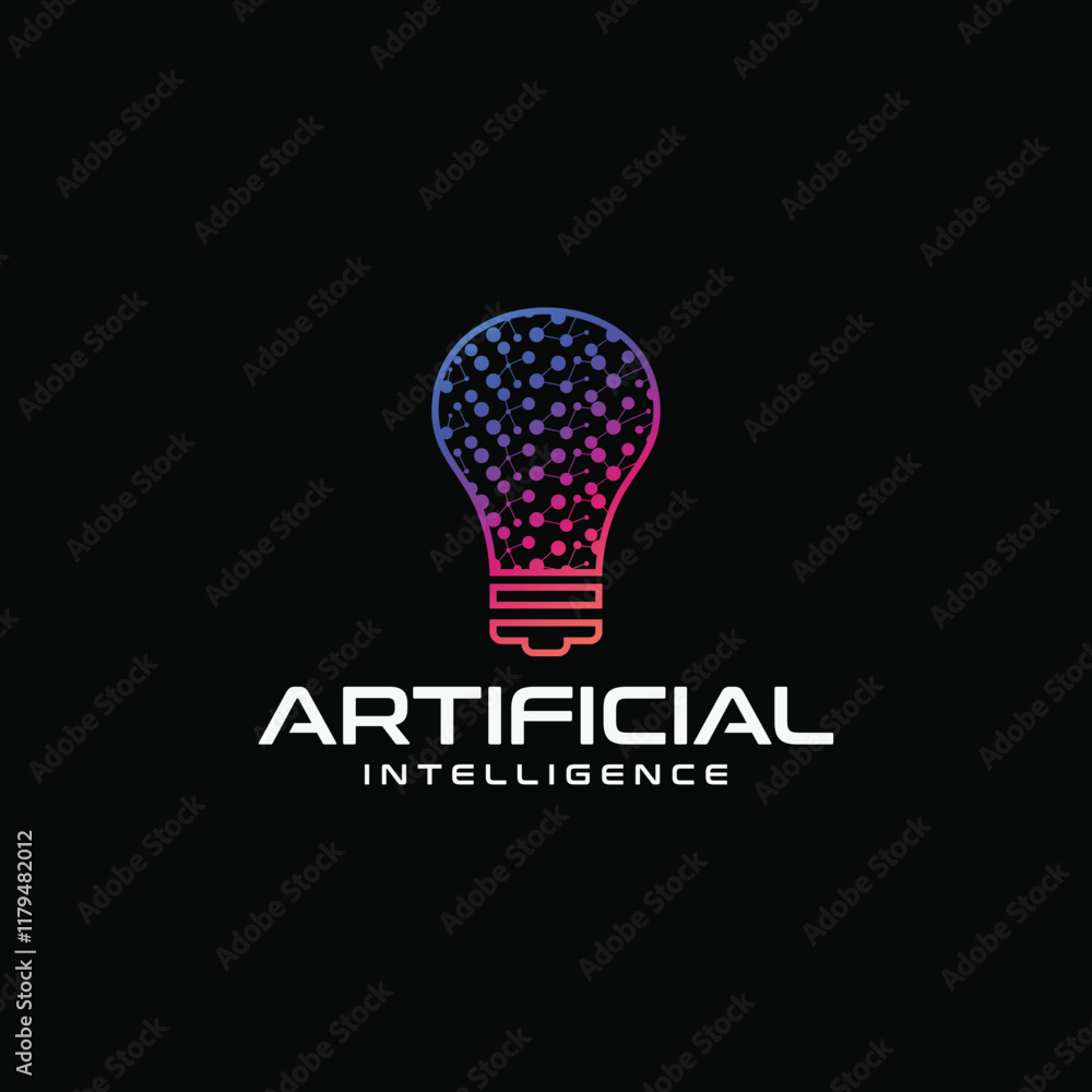 artificial intelligence logo, vector logo with brain concept, lights, eyes of future technology. artificial intelligence logo, vector logo with brain concept, lights, eyes of future technology.