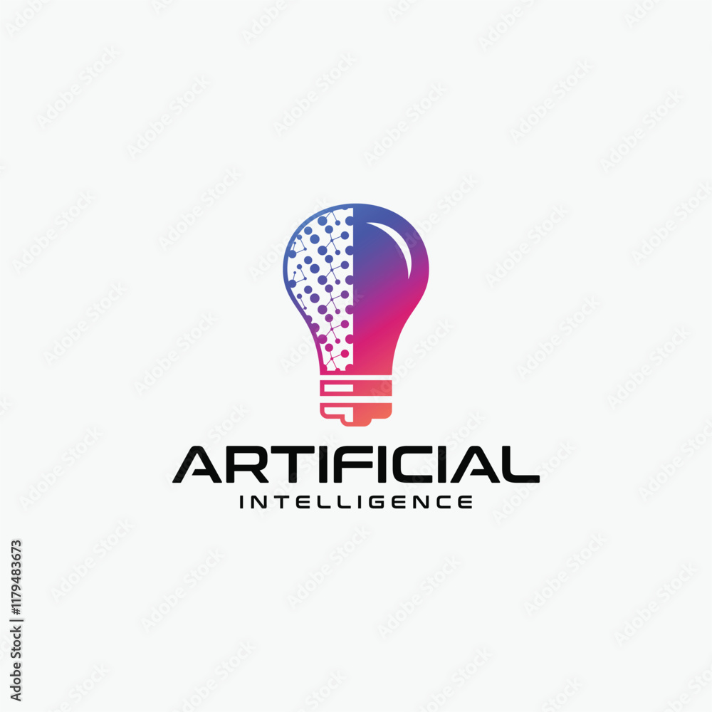 artificial intelligence logo, vector logo with brain concept, lights, eyes of future technology. artificial intelligence logo, vector logo with brain concept, lights, eyes of future technology.
