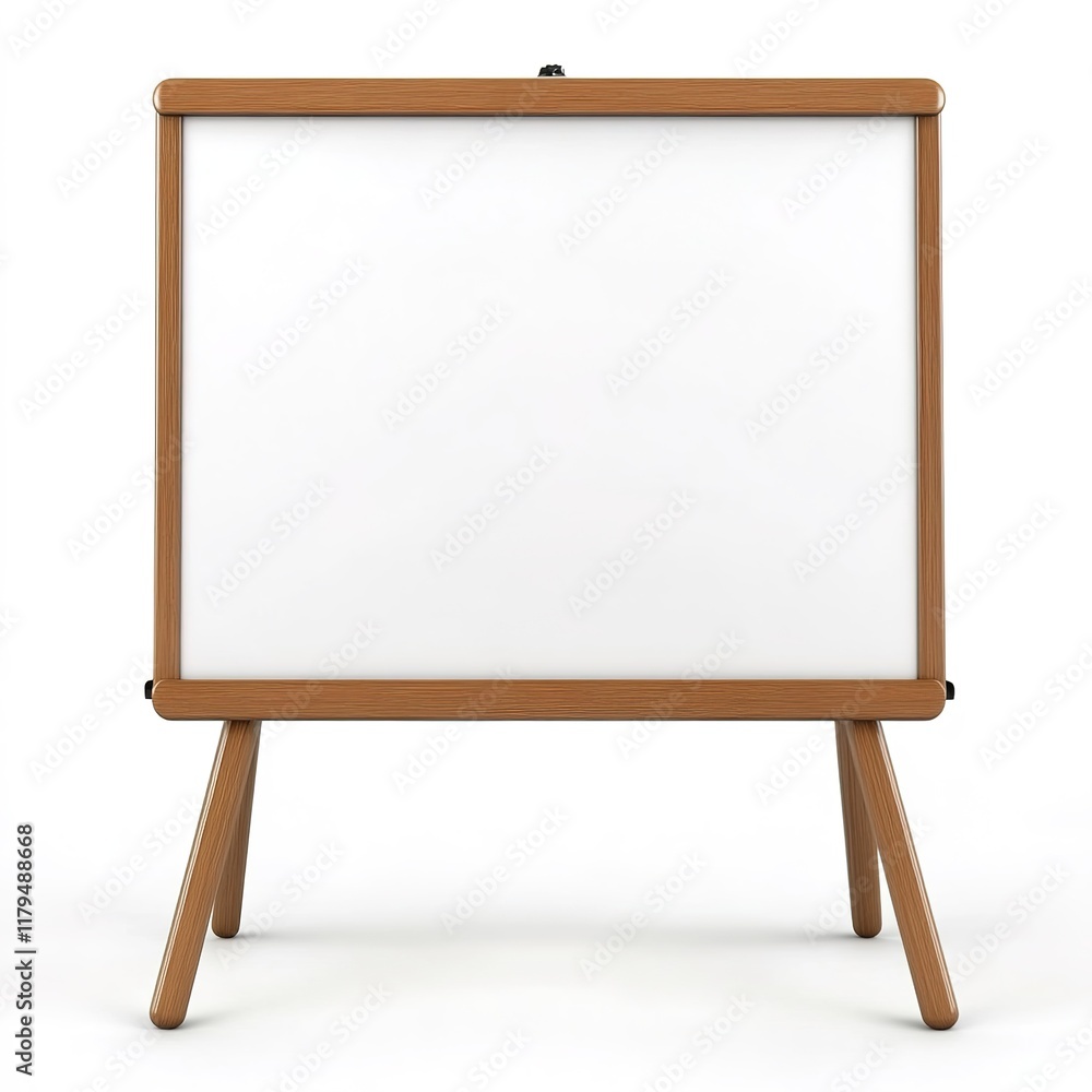 Single 3D Whiteboard – Modern Design, Clean Surface, Professional Office Equipment, Isolated on White Background Single 3D Whiteboard – Modern Design, Clean Surface, Professional Office Equipment, Isolated on White Background