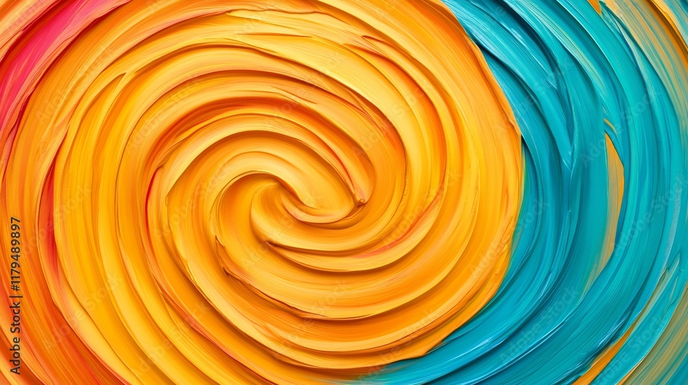 Vibrant Swirling Oil Paint Abstract with Vibrant Hues and Copy Space Vibrant Swirling Oil Paint Abstract with Vibrant Hues and Copy Space