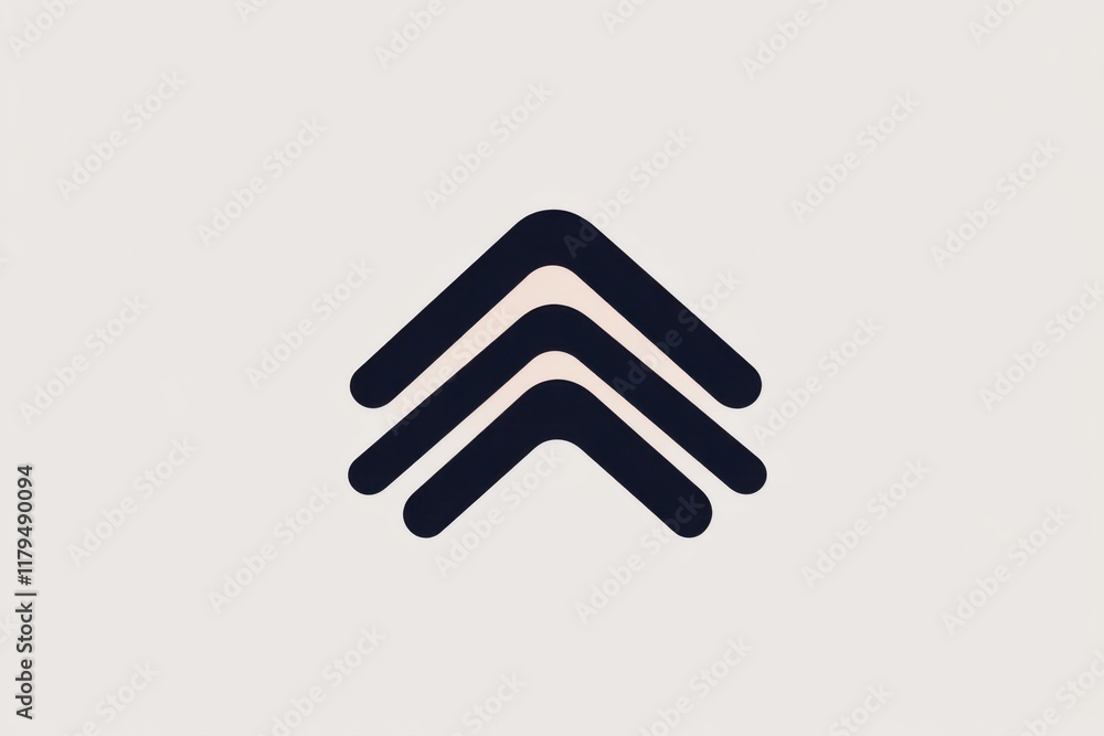 Obraz premium Three arrows pointing upwards symbolizing growth and progress