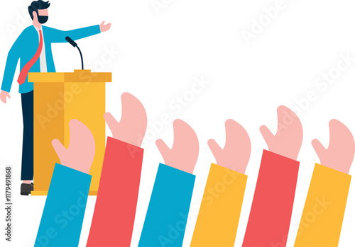 Social media illustration, business concept, web design


