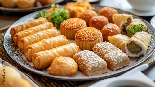 Wallpaper Mural Delicious assortment of asian desserts local market food photography indoor setting close-up view culinary delight Torontodigital.ca