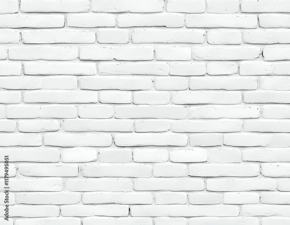 White Brick Wall: Clean Minimalist Texture Background White Brick Wall: Clean Minimalist Texture Background