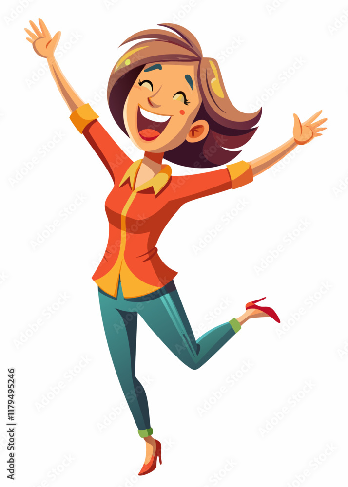 Mujer feliz levantando las manos en el aire con los ojos cerrados, sonriendo de alegría. Mujer emocionada celebrando logros, mostrando deleite, expresando satisfacción. Mujer feliz levantando las manos en el aire con los ojos cerrados, sonriendo de alegría. Mujer emocionada celebrando logros, mostrando deleite, expresando satisfacción.