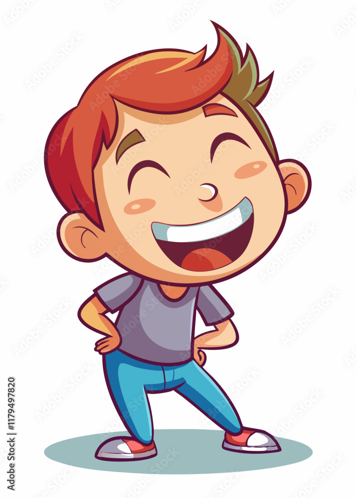 Laughing happy kid leaning back with hands on stomach, eyes closed in joy. Cheerful child enjoying a funny moment, feeling carefree and delighted.
Laughing happy kid leaning back with hands on stomach, eyes closed in joy. Cheerful child enjoying a funny moment, feeling carefree and delighted.