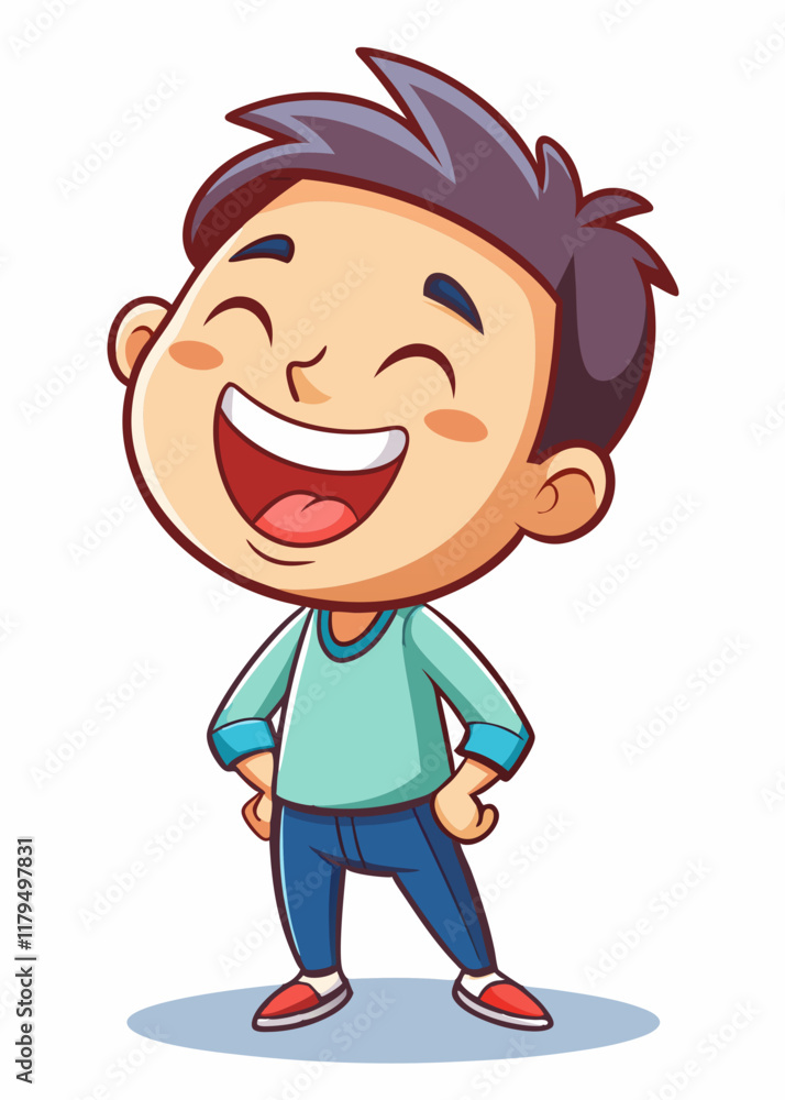 Laughing happy kid leaning back with hands on stomach, eyes closed in joy. Cheerful child enjoying a funny moment, feeling carefree and delighted.
Laughing happy kid leaning back with hands on stomach, eyes closed in joy. Cheerful child enjoying a funny moment, feeling carefree and delighted.