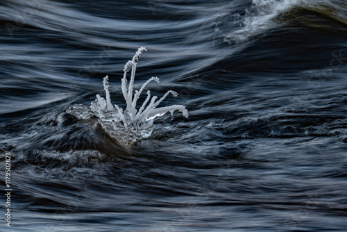 Blue tones water surface as background photo