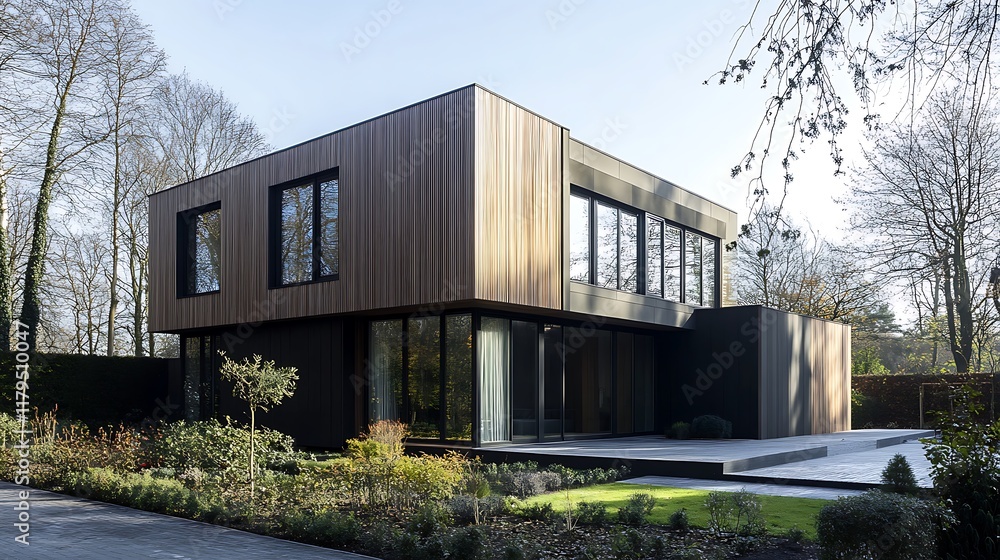Simple luxury home in modern cubic villa style Simple luxury home in modern cubic villa style