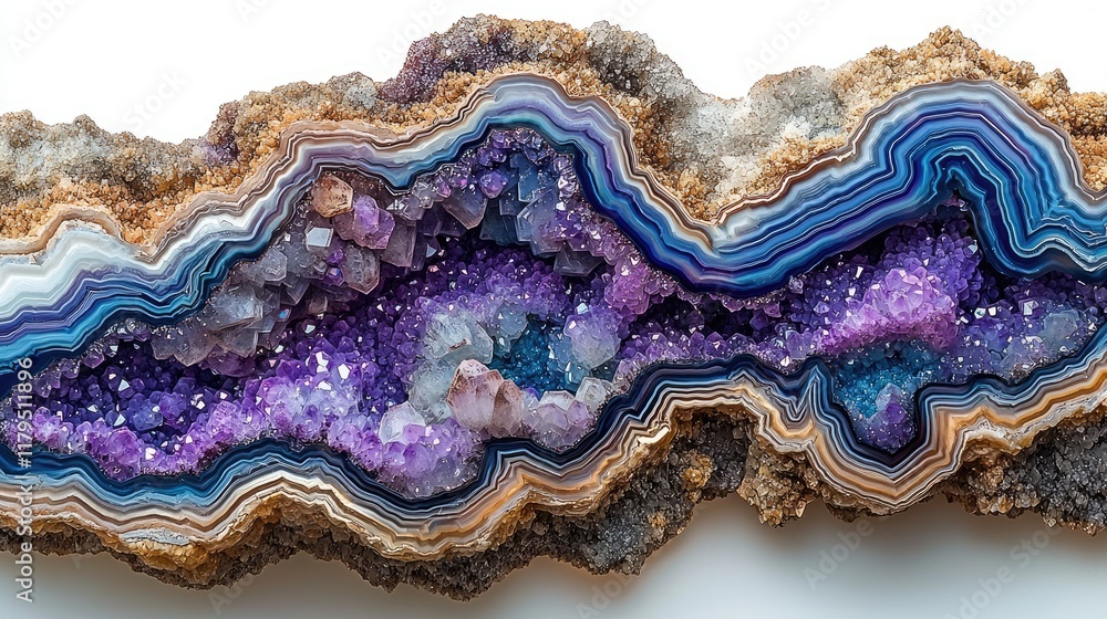 Abstract Geode: Sparkling Layers of Crystal Beauty in Purple, Blue, and Pink Abstract Geode: Sparkling Layers of Crystal Beauty in Purple, Blue, and Pink