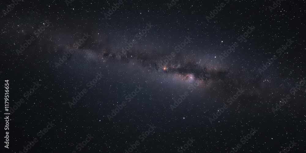 Obraz premium Vast, inky black sky ablaze with countless glittering stars, starry sky, Milky Way, celestial sphere
