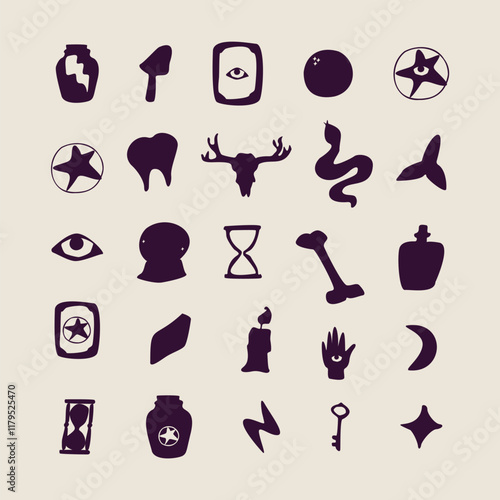 mystic abstract hand drawn design element