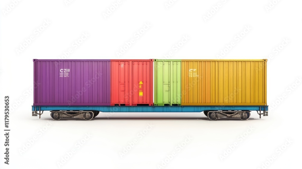 Container ship, Beautiful colors, isolated on white background Container ship, Beautiful colors, isolated on white background
