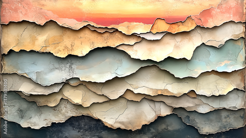 Abstract background with space for your message. Collage of torn paper Abstract background with space for your message. Collage of torn paper