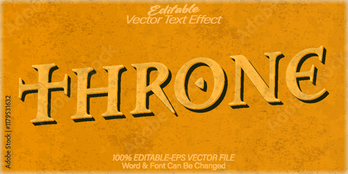 Throne Vector Text Effect Editable Alphabet Majesty Legacy Heritage