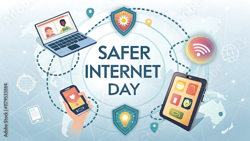 safer internet day, Poster, Banner, Story.
 photo