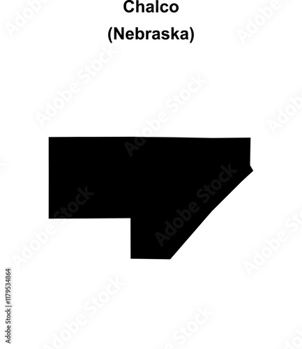 Chalco (Nebraska) blank outline map