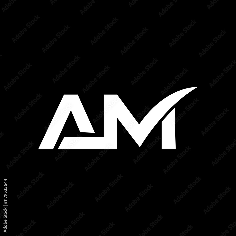AM Letter logo icon design elements AM Letter logo icon design elements