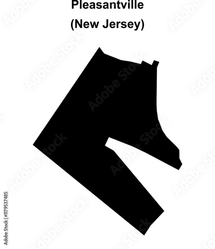 Pleasantville (New Jersey) blank outline map photo