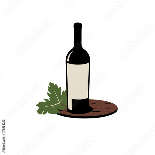 Elegant Wine Bottle Logo Vector for Wineries and Wine Shops