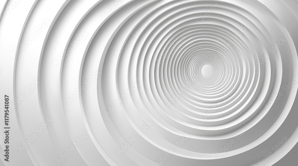 Abstract White Circular Architecture: A Modern Geometric Design. Concentric Circles Create Depth and Perspective in this Minimalist 3D Rendering. Perfect for Modern Interior Design or Abstract Art. Abstract White Circular Architecture: A Modern Geometric Design. Concentric Circles Create Depth and Perspective in this Minimalist 3D Rendering. Perfect for Modern Interior Design or Abstract Art.