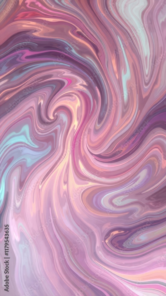 Fototapeta premium Swirling, vibrant hues form ethereal, abstract waves of energy, multicolored, energy, motion