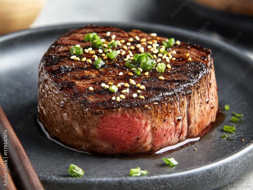 beef fillet with teriyaki, chili and sesame beef fillet with teriyaki, chili and sesame