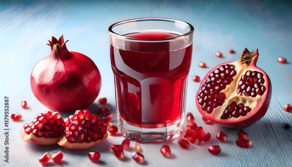 Delicious Pomegranate Juice Fresh Fruit Healthy Drink Delicious Pomegranate Juice Fresh Fruit Healthy Drink