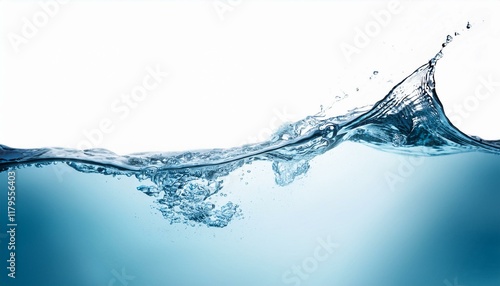 水面を横から見たところ（Side view of the water surface）
