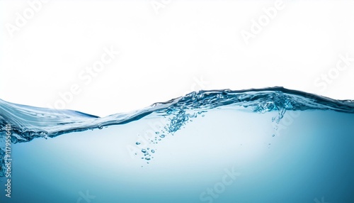 水面を横から見たところ（Side view of the water surface）
