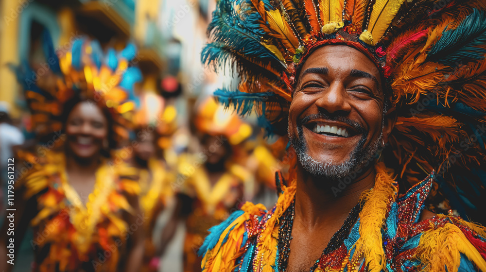 A Joyful Man Wearing a Vibrant Colorful Headgear Smiles Radiantly at the Camera Against a Bright Background Capturing the Essence of Happiness and Cultural Expression in Daily Life A Joyful Man Wearing a Vibrant Colorful Headgear Smiles Radiantly at the Camera Against a Bright Background Capturing the Essence of Happiness and Cultural Expression in Daily Life