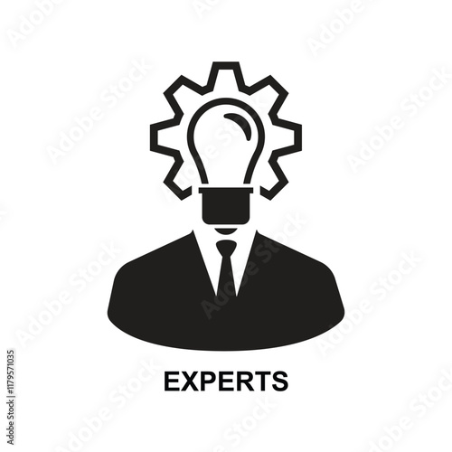 Experts icon.An expert is someone who has a broad and deep understanding isolated on background vector illustration.