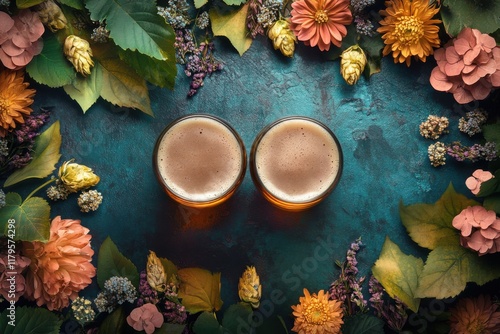 A refreshing beer scene for enjoying international beer day festivities photo