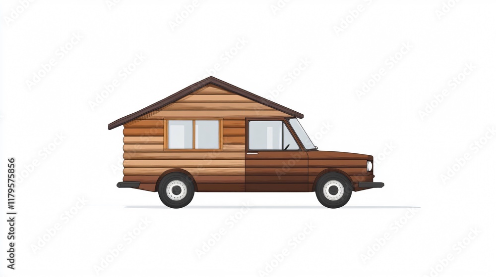 Charming Wooden Camper: Mobile Tiny House on a Road Trip Adventure Charming Wooden Camper: Mobile Tiny House on a Road Trip Adventure