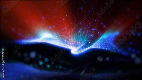 Abstraction of virtual waves that excite the imagination, immersing the mind in a unique creative atmosphere.
