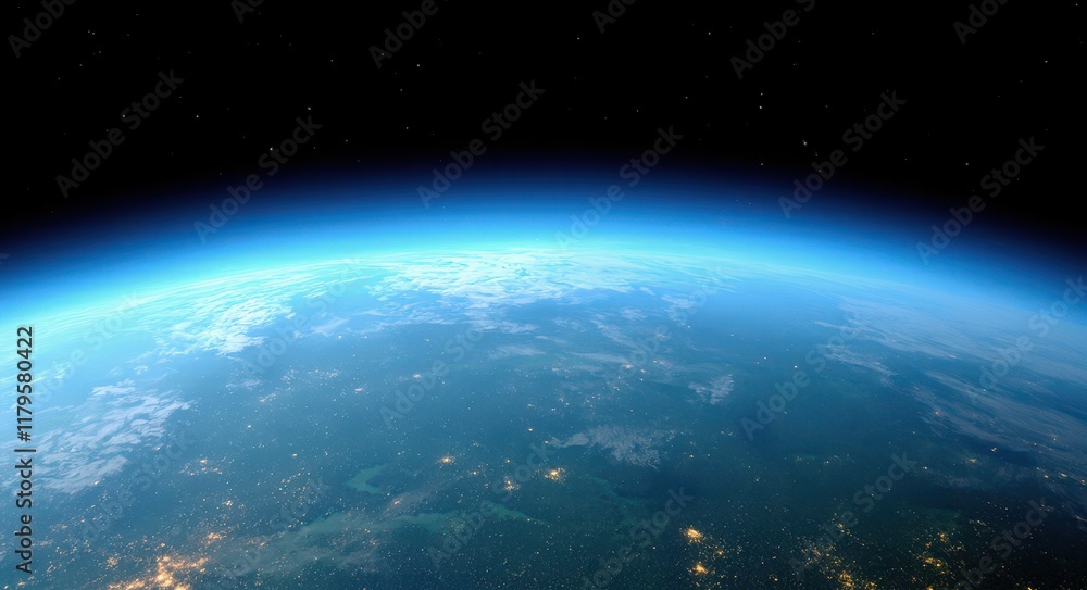 Obraz premium Earth from Above: A Majestic Satellite View of Our Planet.