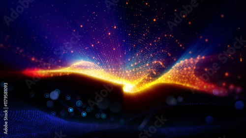 Abstraction of virtual waves that excite the imagination, immersing the mind in a unique creative atmosphere.
