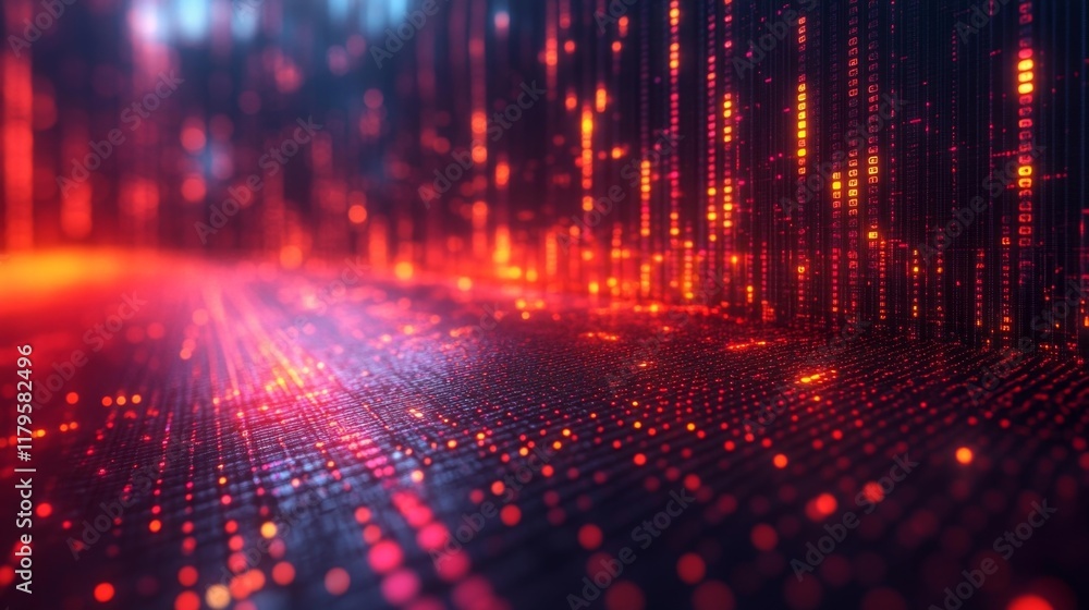 Abstract glowing digital data network. Generative AI Abstract glowing digital data network. Generative AI
