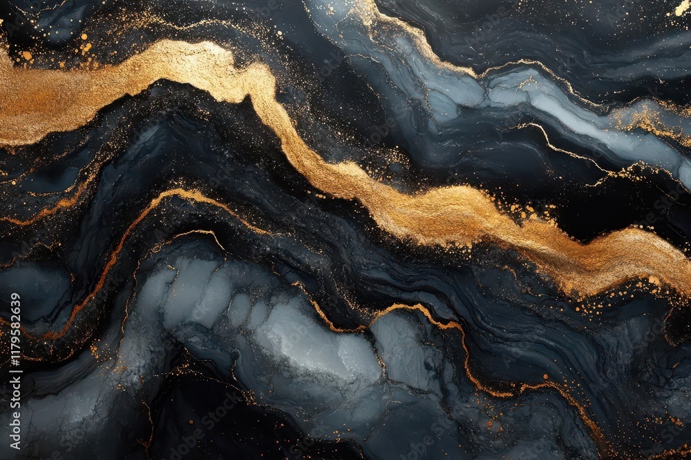 luxurious abstract marble texture background with swirling black and gray patterns enhanced by elegant gold paint splashes, perfect for premium design projects luxurious abstract marble texture background with swirling black and gray patterns enhanced by elegant gold paint splashes, perfect for premium design projects