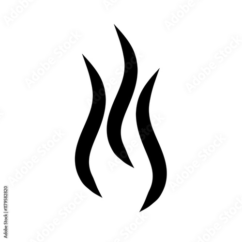 Smells line hot air icon set  hot aroma  smells or fumes