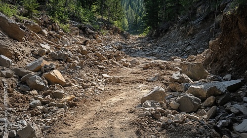 Wallpaper Mural Deserted scene with scattered rocks and debris.  Torontodigital.ca