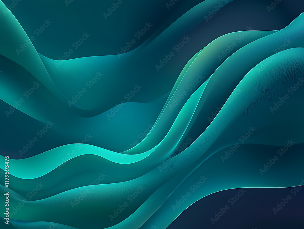 Fototapeta premium Abstract Gradient Background in Green and Blue with Grainy Texture,texture, blur, abstract, background,Green abstract geometric scratches, abstract poster with wavy lines and circles,High-resolution