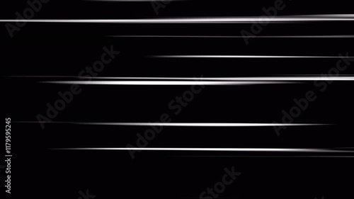 White anime speed lines comic motion on black. Abstract anime background. Velocity lines moving fast, dynamic high speed lines. Manga background, flash action visualization. Superhero action. 4k.