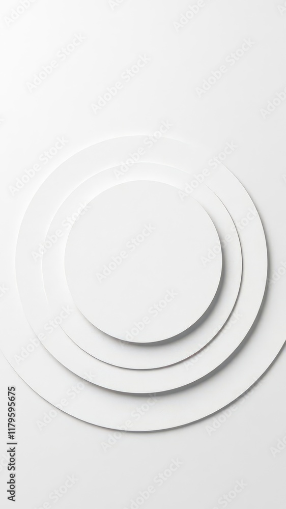 Overlapping circles cut from paper, creating layers for infographic elements, hole,artwork Overlapping circles cut from paper, creating layers for infographic elements, hole,artwork