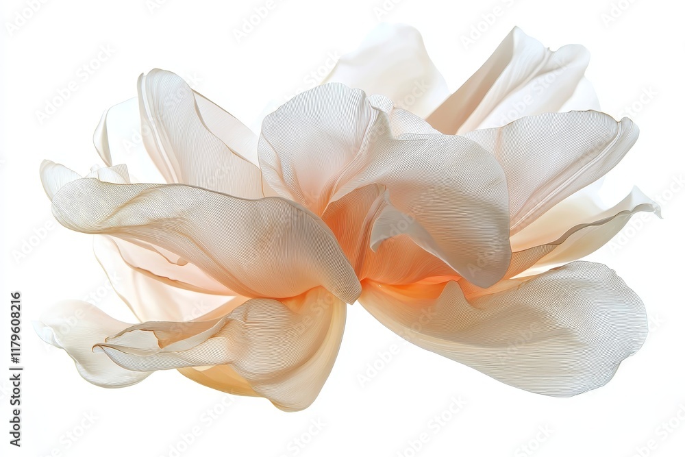 Elegant Translucent Tulip Flower with Delicate Petals and Soft Colors Elegant Translucent Tulip Flower with Delicate Petals and Soft Colors