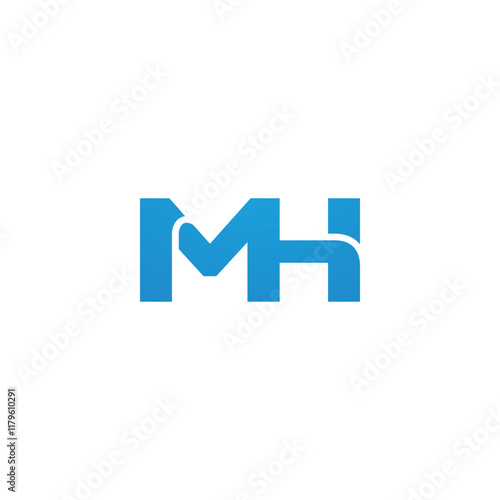 MH Logo Vector Icons design concept