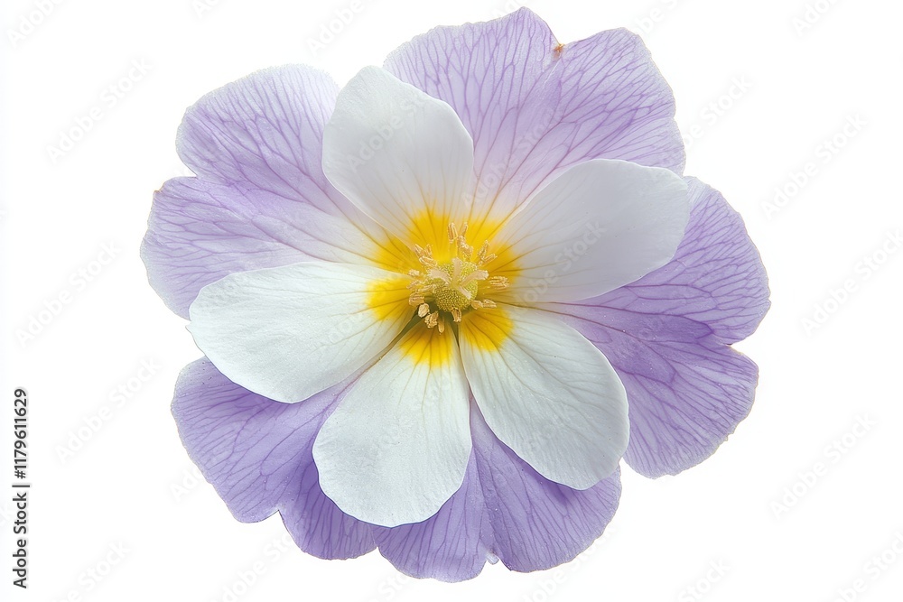 Soft Lavender Primrose Flower Isolated on White Background for Creative Projects Soft Lavender Primrose Flower Isolated on White Background for Creative Projects