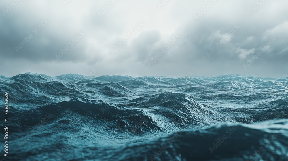 A Captivating View of a Stormy Ocean; A Powerful Display of Nature's Fury A Captivating View of a Stormy Ocean; A Powerful Display of Nature's Fury