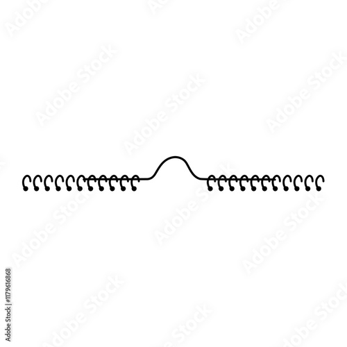 Metal binders. Notebook and calendar 3D clips mockup