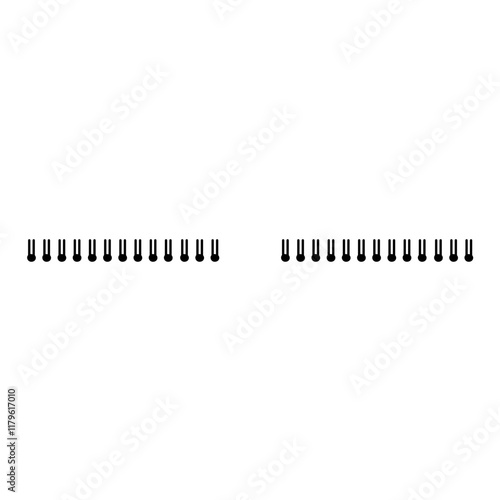 Metal binders. Notebook and calendar 3D clips mockup